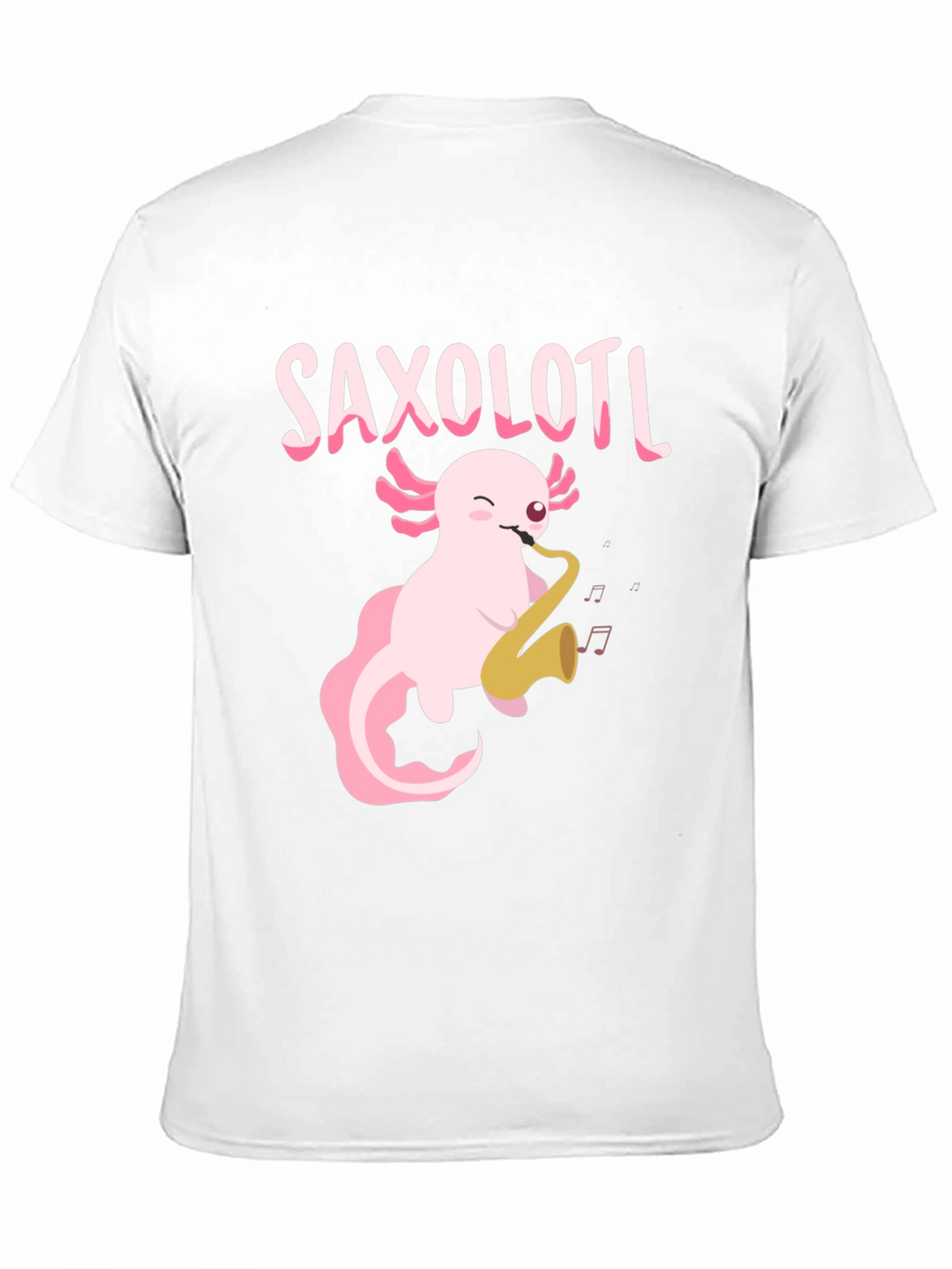 Saxolotl T-Shirt - Axolotl Playing Saxophone Tee