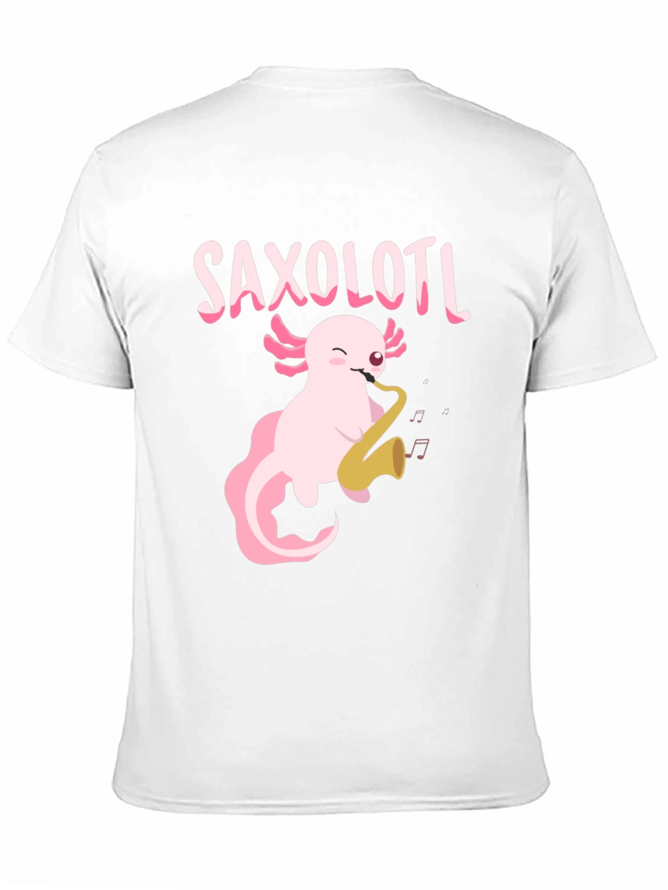 Saxolotl T-Shirt - Axolotl Playing Saxophone Tee