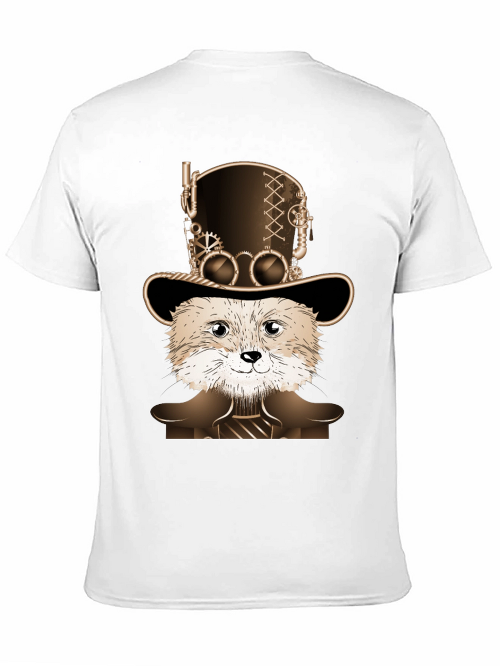 Steampunk Fox Graphic T-Shirt - Unique Animal Design