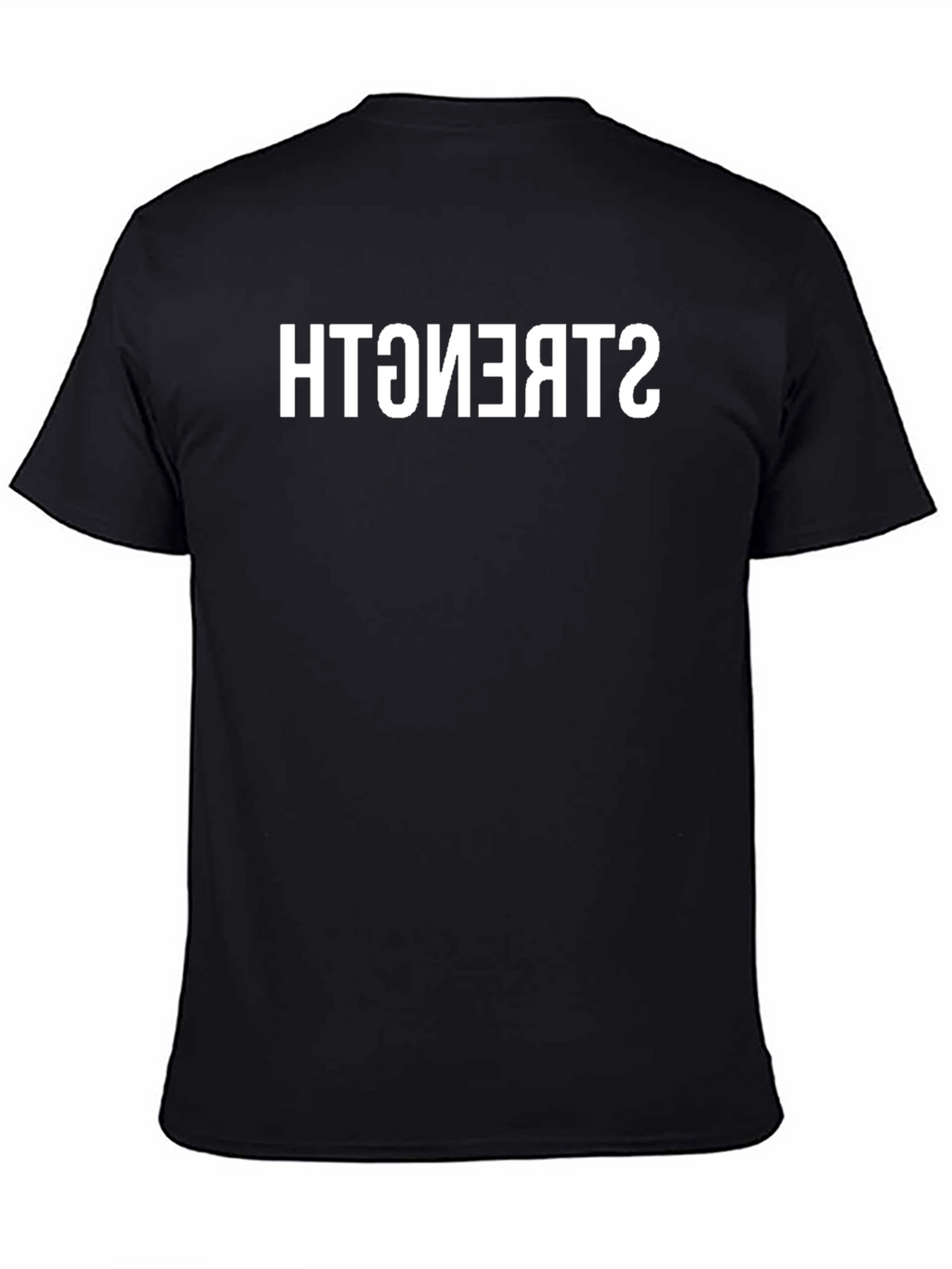 Strength T-Shirt Retro Inverted Text Design