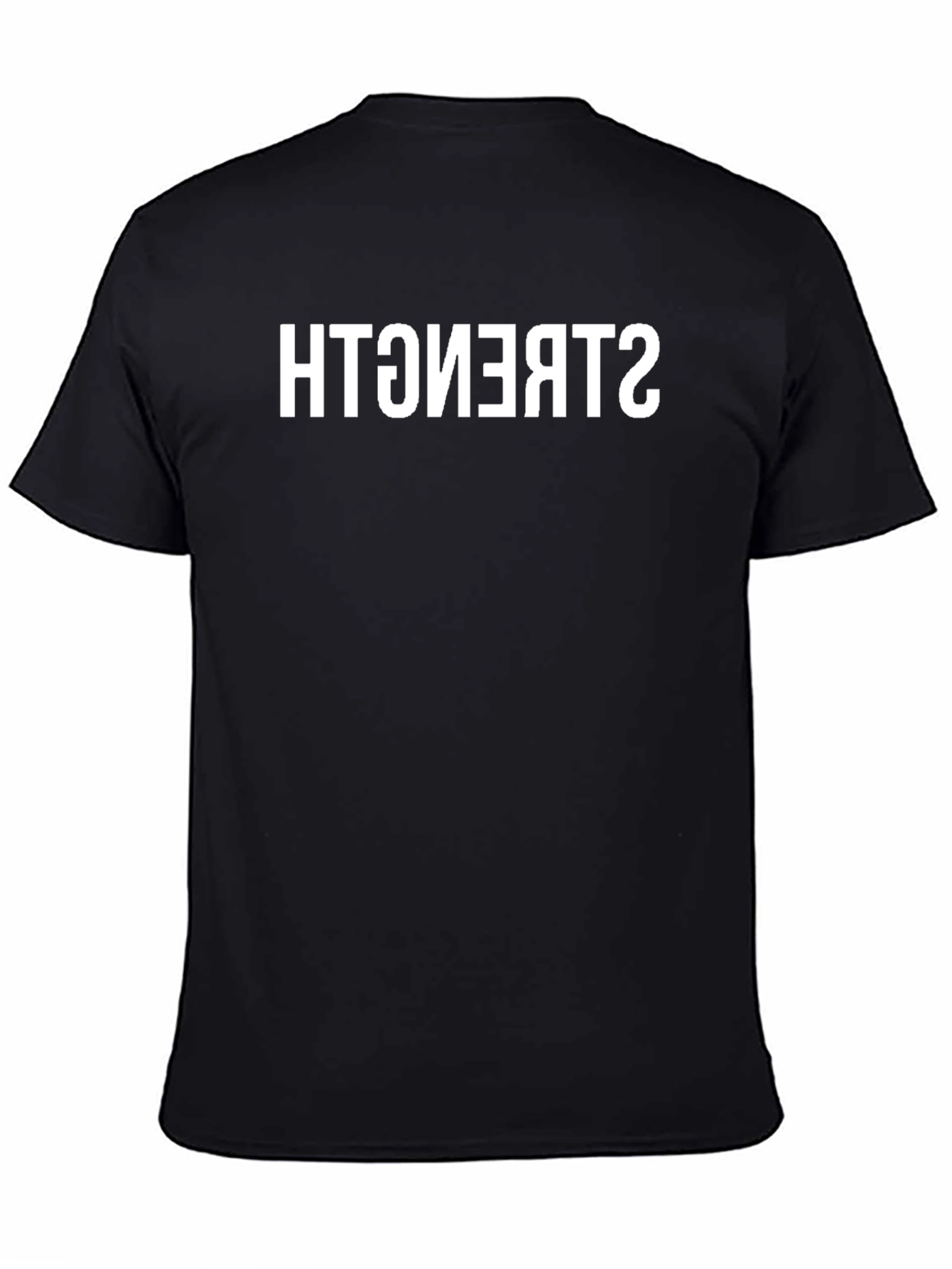 Strength T-Shirt Retro Inverted Text Design