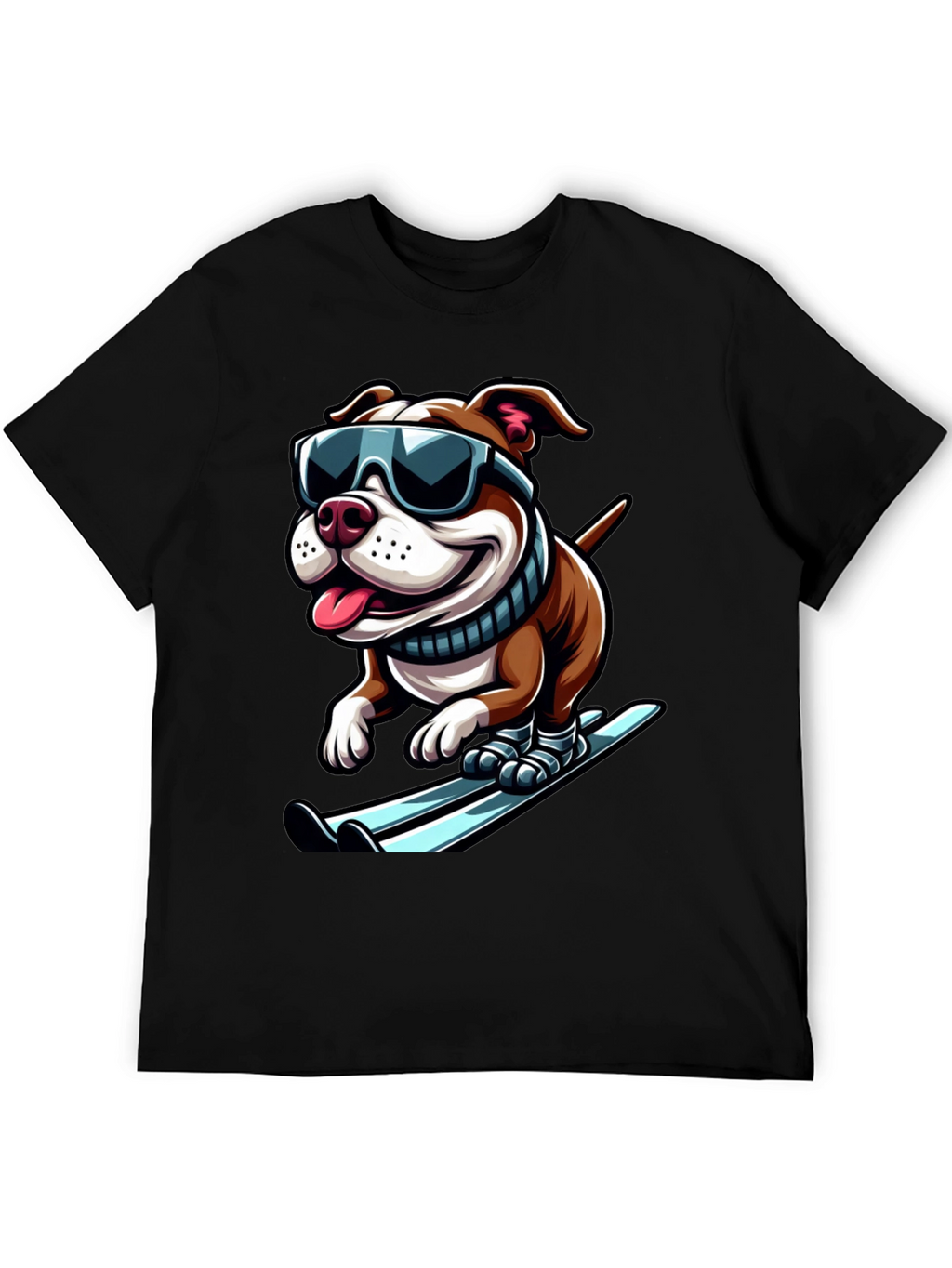 Dog Skiing T-Shirt - Cool Canine Athlete