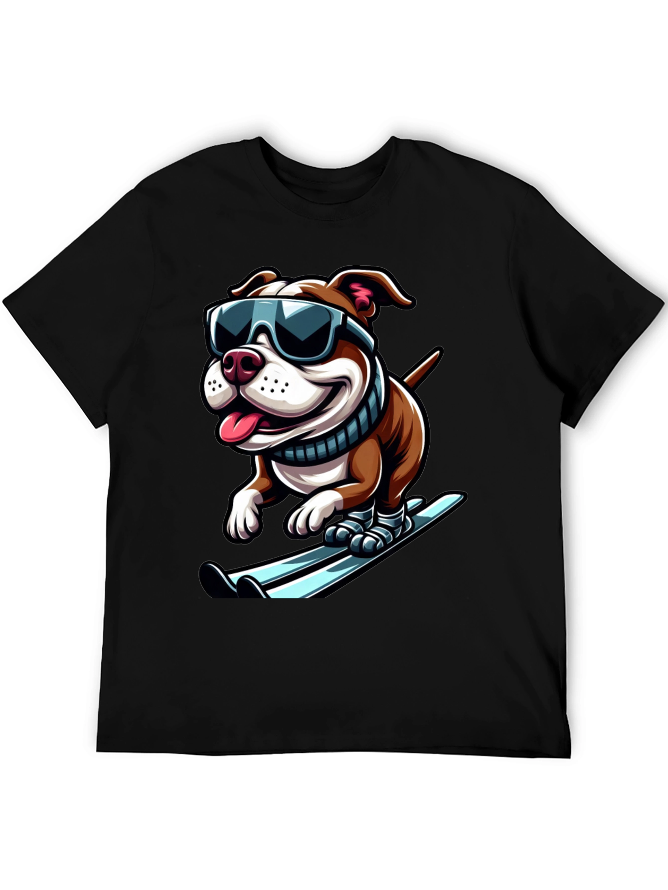 Dog Skiing T-Shirt - Cool Canine Athlete