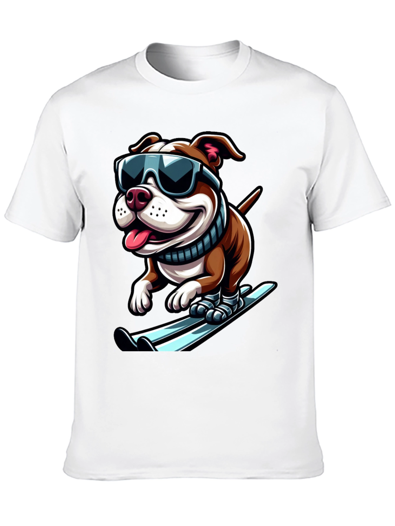 Dog Skiing T-Shirt - Cool Canine Athlete