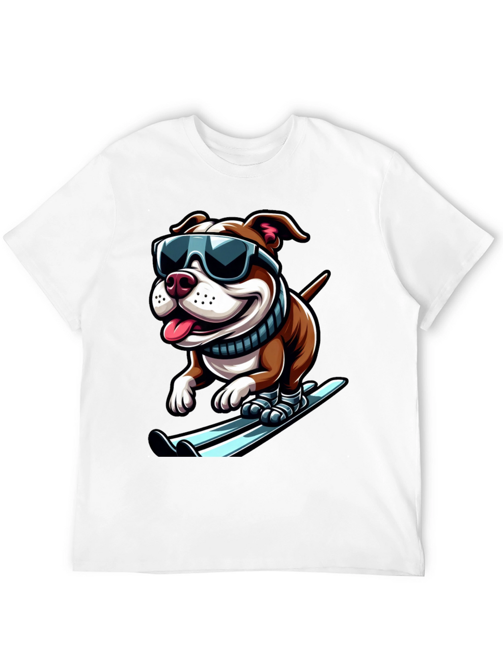 Dog Skiing T-Shirt - Cool Canine Athlete