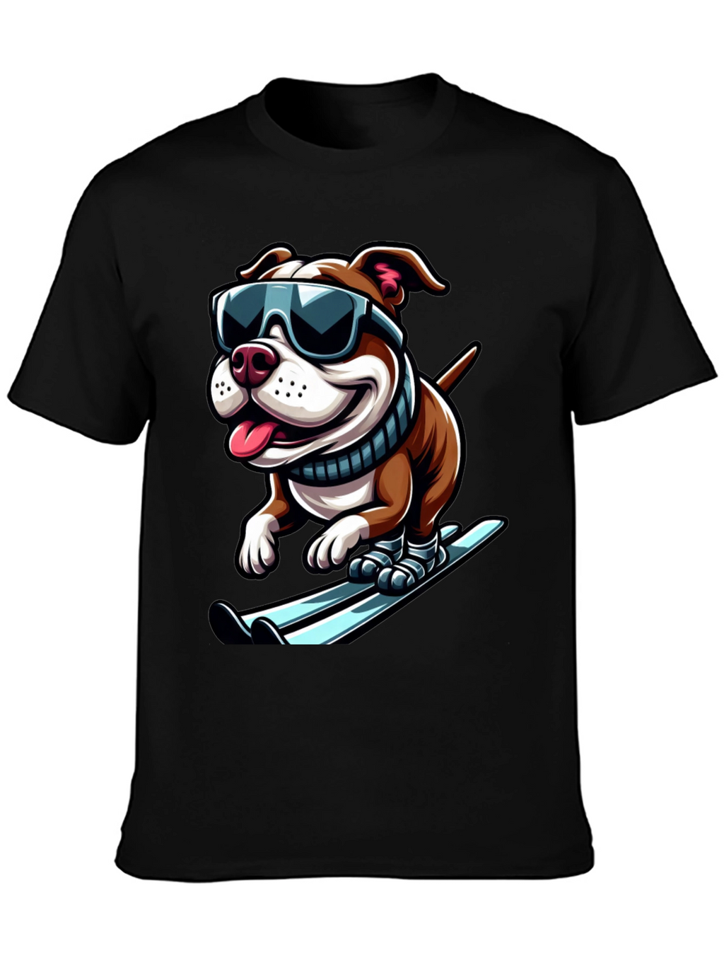 Dog Skiing T-Shirt - Cool Canine Athlete