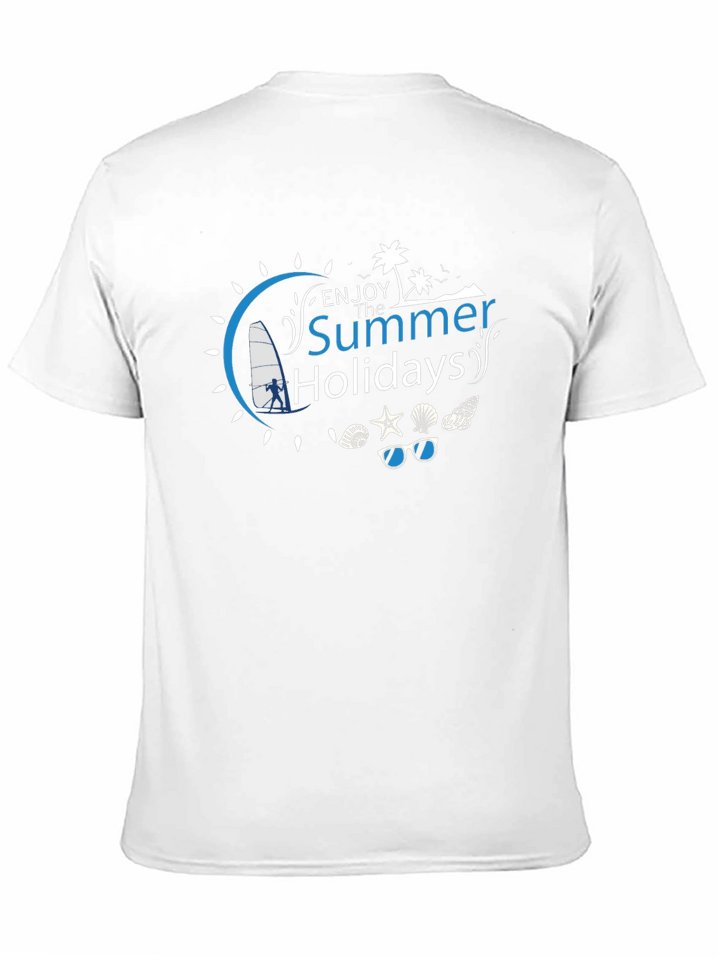 Summer Holiday Graphic Tee - Black Cotton T-Shirt