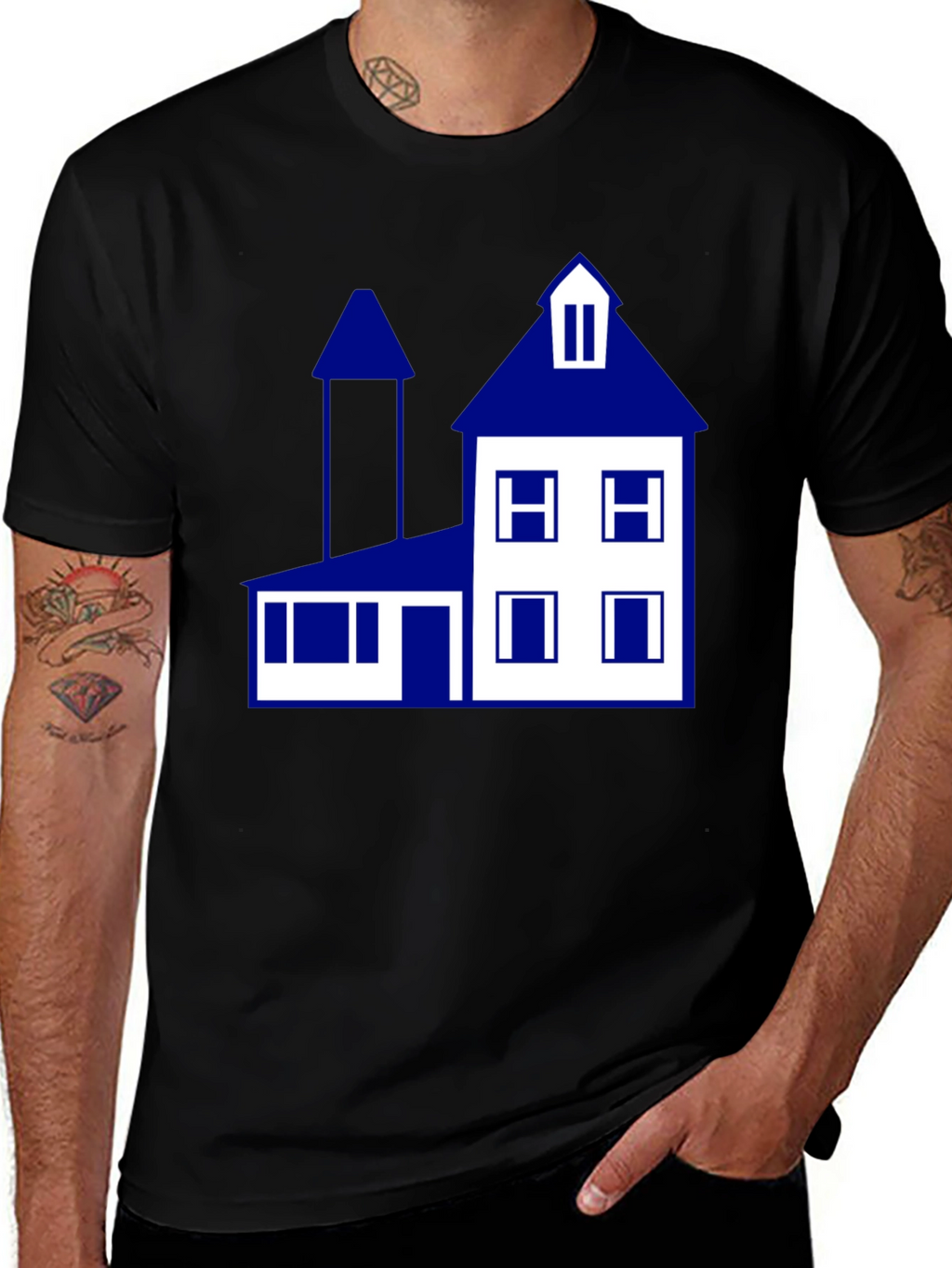 House Graphic T-Shirt - Modern Minimalist Design
