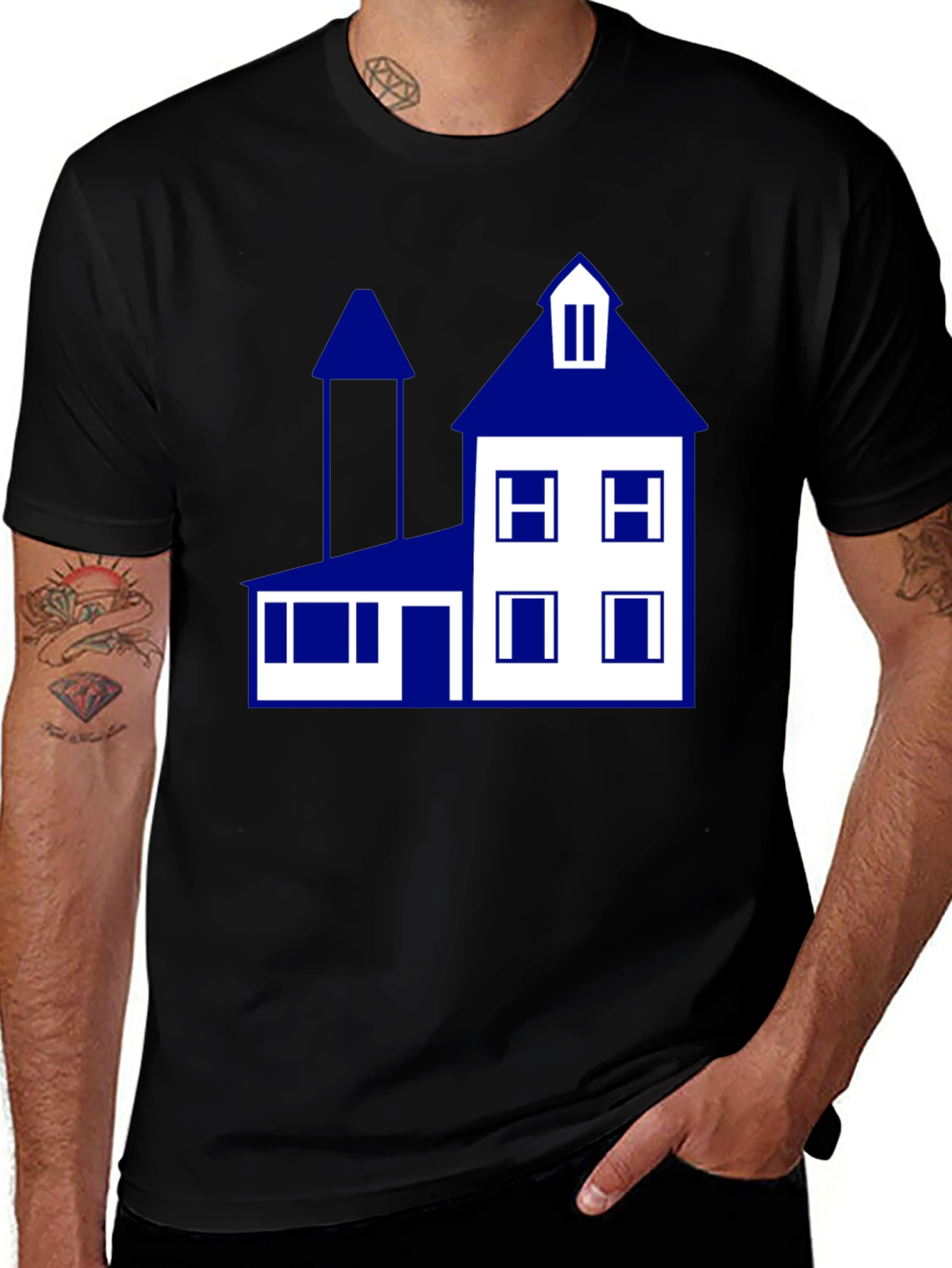 House Graphic T-Shirt - Modern Minimalist Design