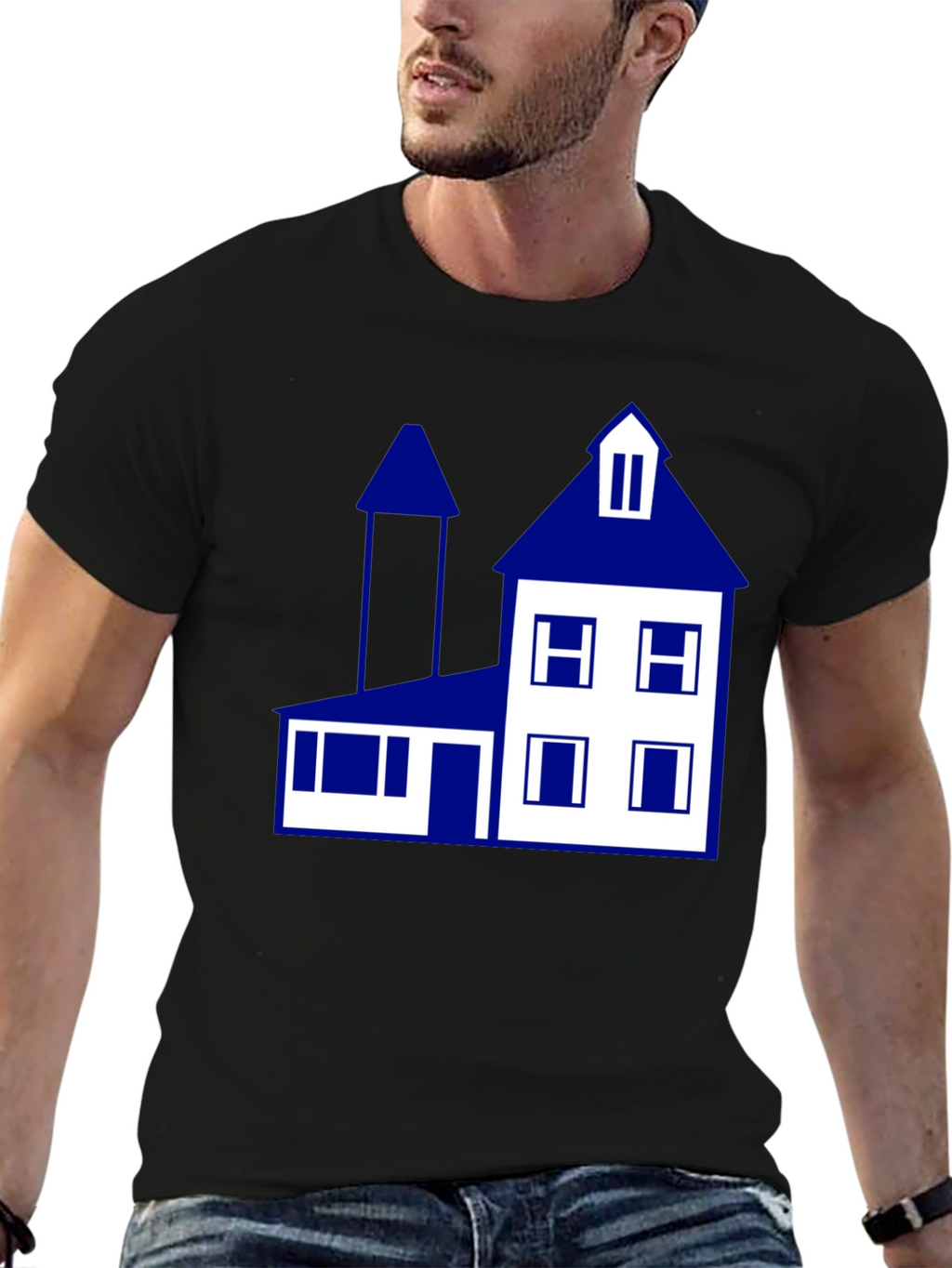 House Graphic T-Shirt - Modern Minimalist Design