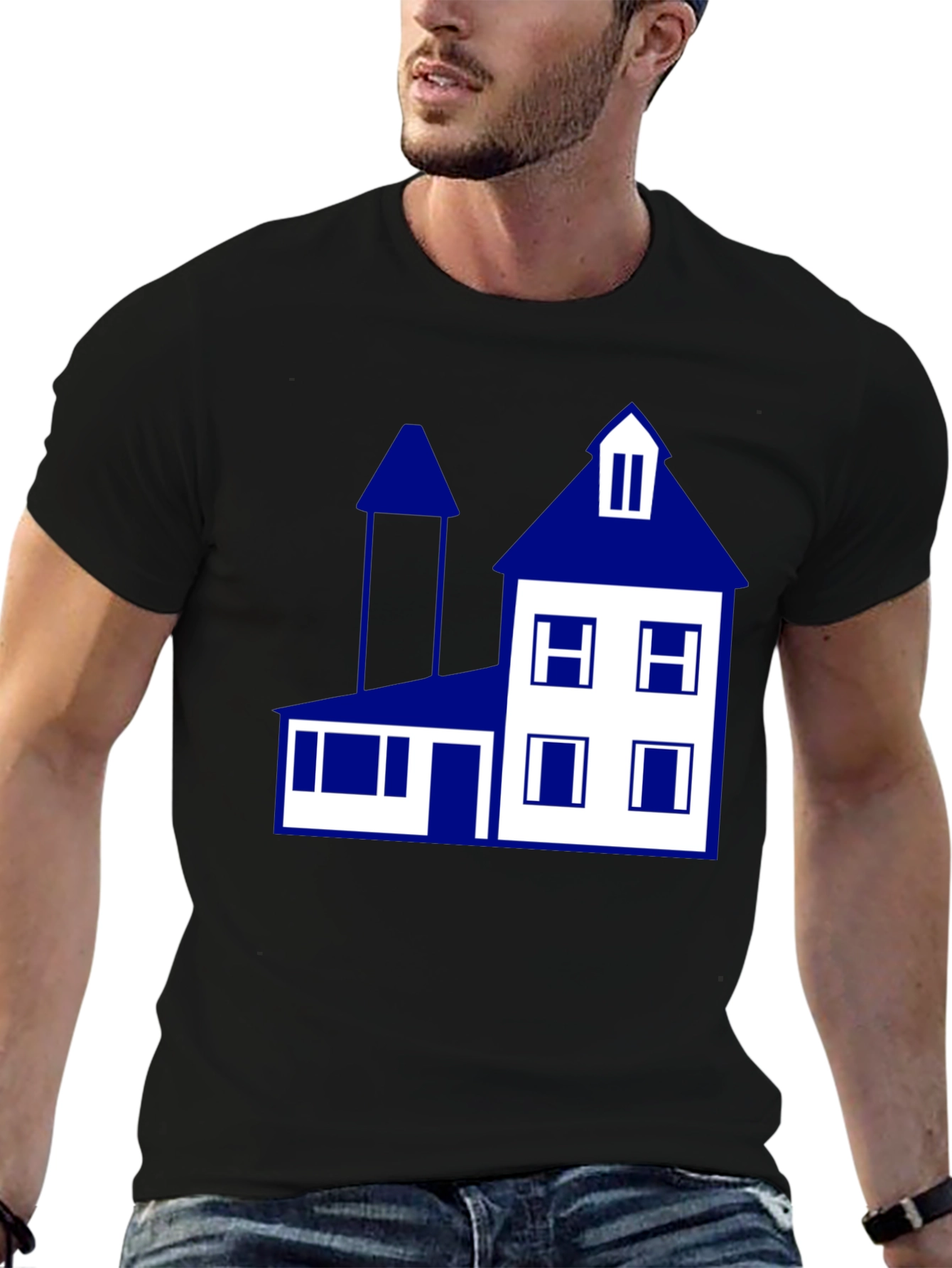 House Graphic T-Shirt - Modern Minimalist Design