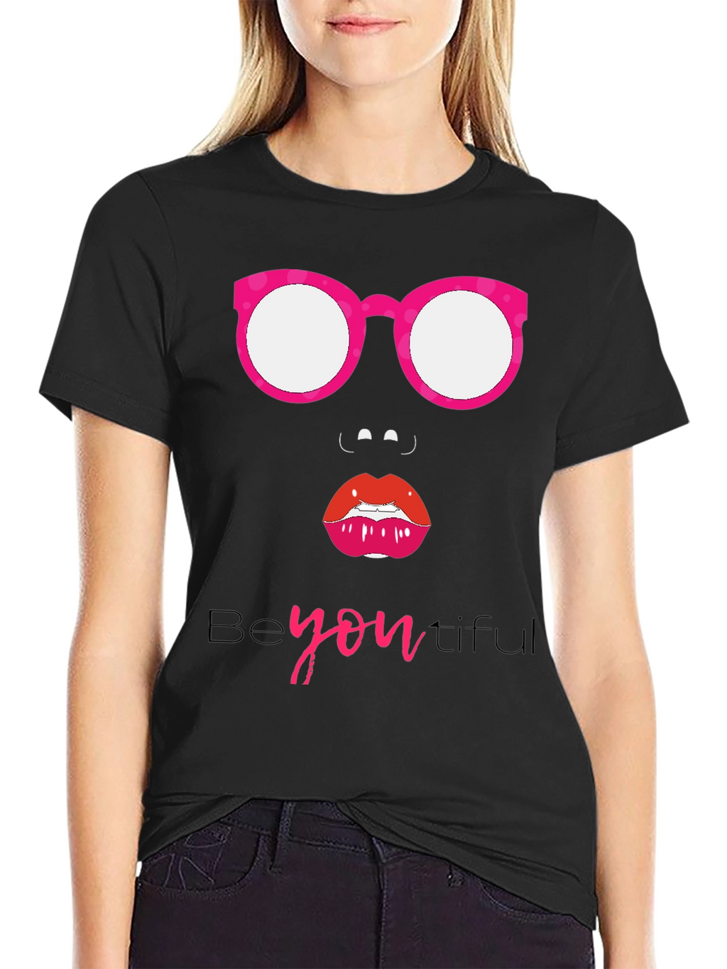 Be-YOU-tiful Graphic Tee - Stylish Black T-Shirt