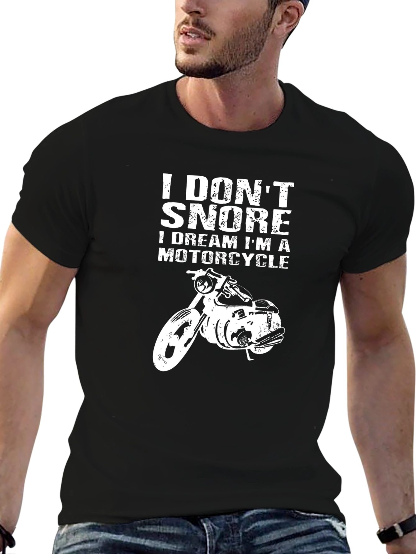 I Dont Snore Motorcycle Graphic T-Shirt