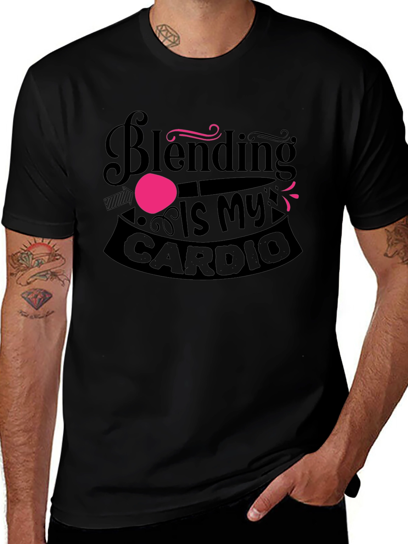 Blending Is My Cardio Funny Workout T-Shirt