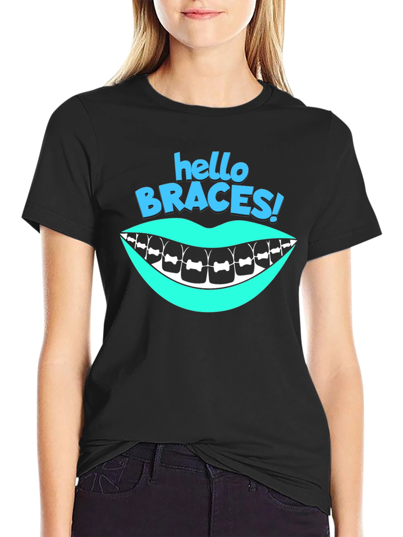 Hello Braces! Graphic T-Shirt - Black