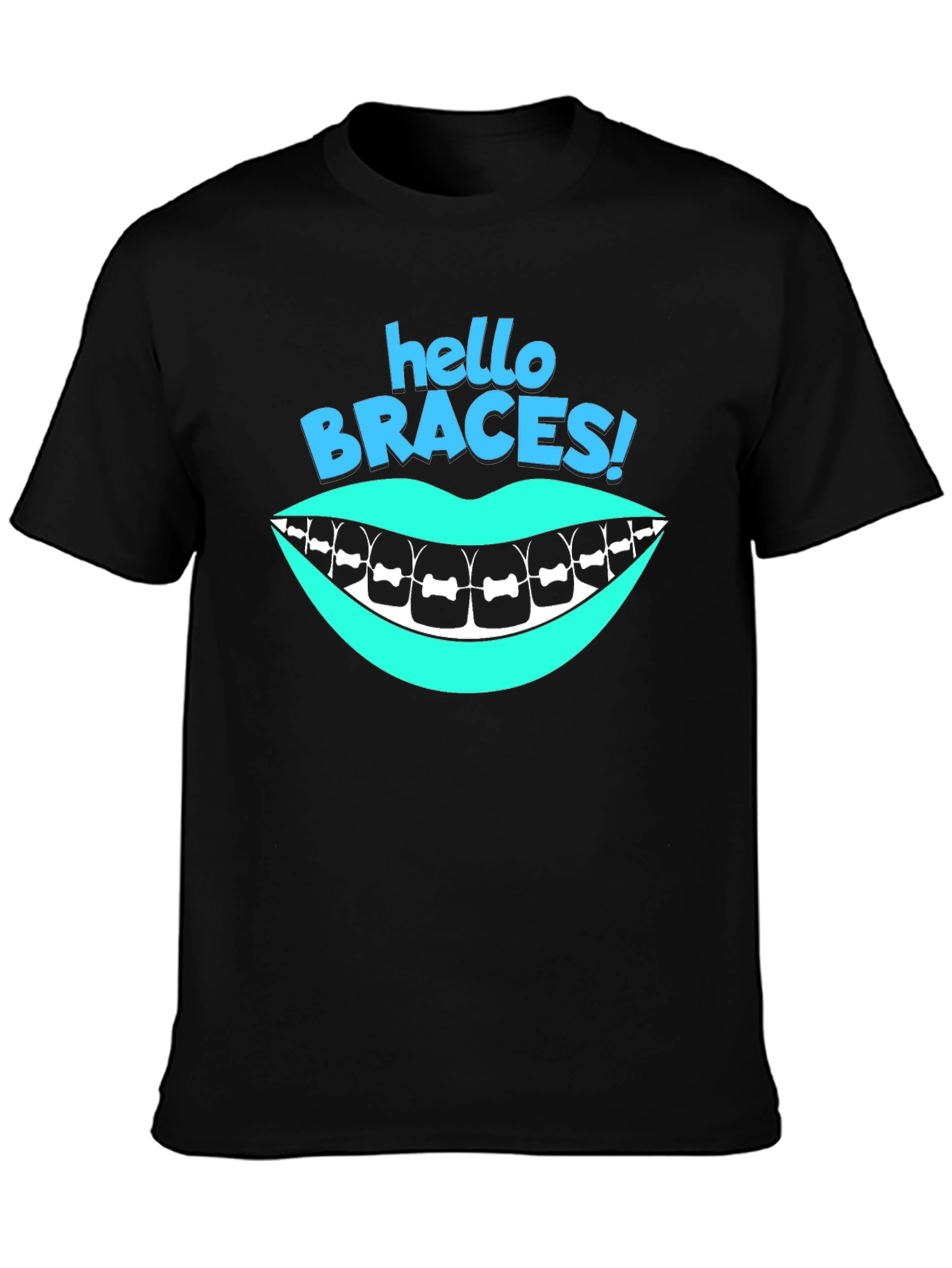 Hello Braces! Graphic T-Shirt - Black