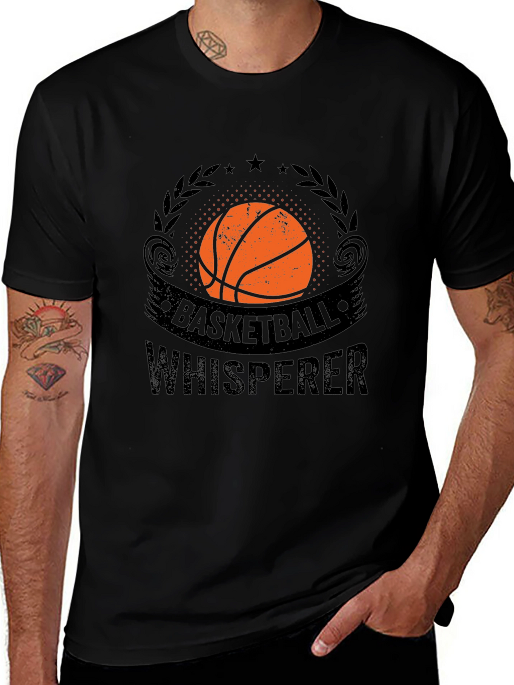 Basketball Whisperer Graphic T-Shirt - Black