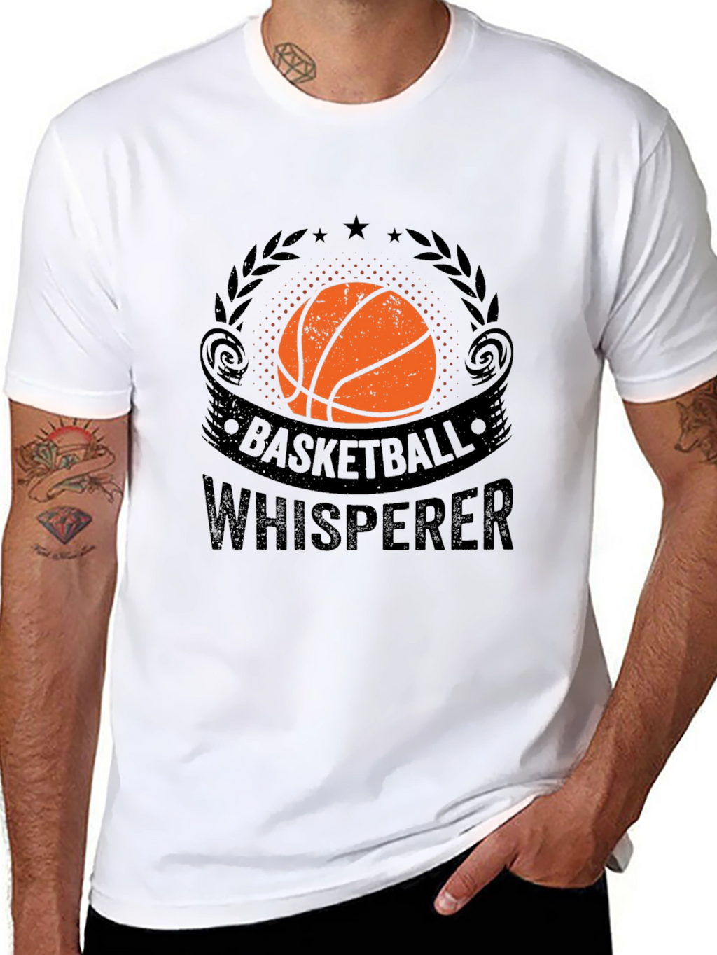 Basketball Whisperer Graphic T-Shirt - Black