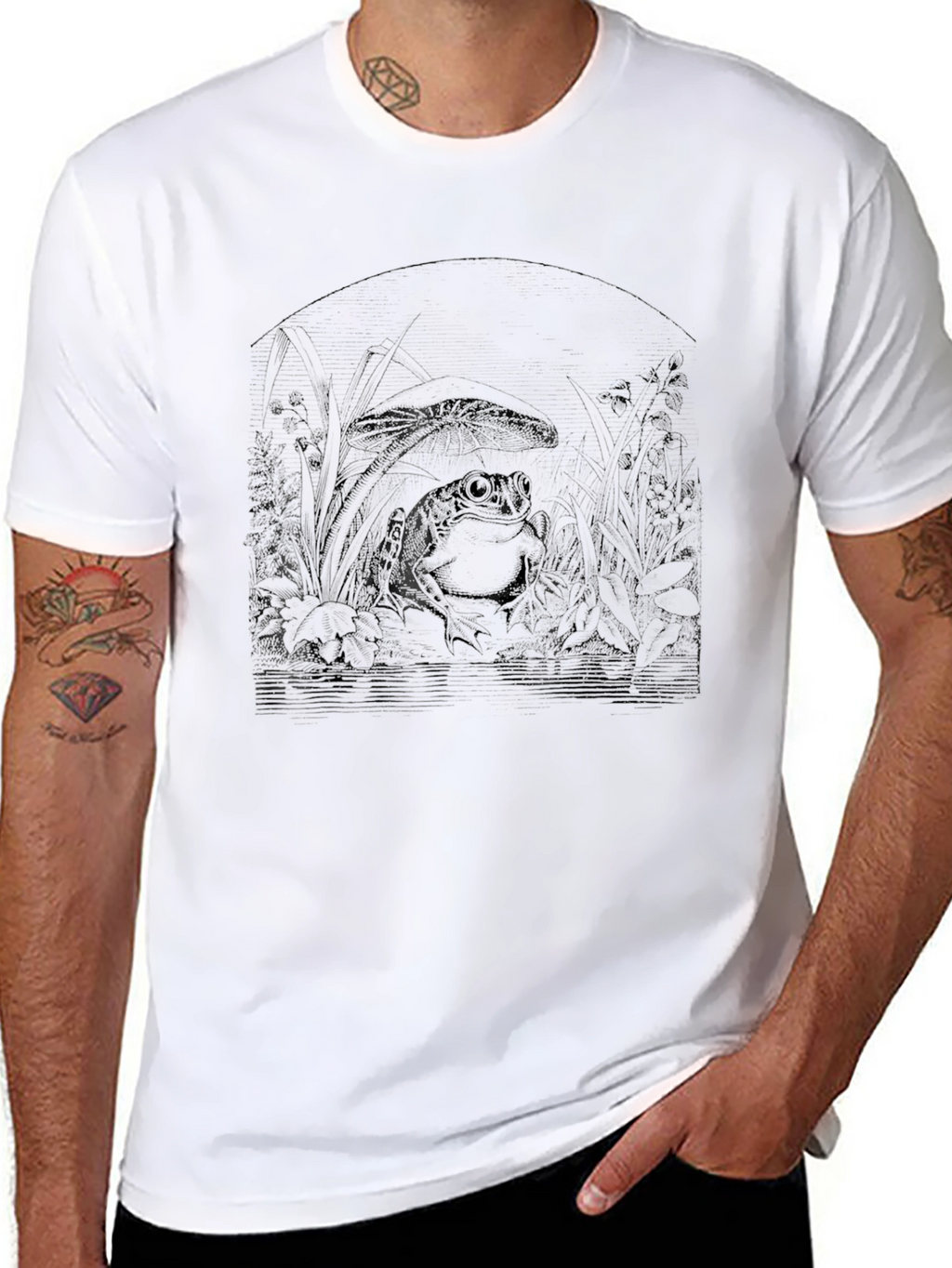 Dark Jungle Graphic T-Shirt - Mens Black Tee