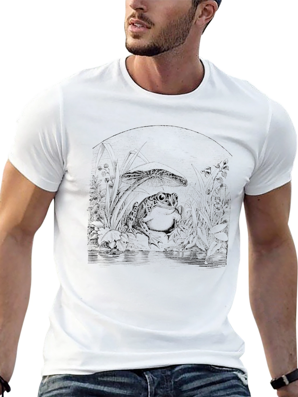 Dark Jungle Graphic T-Shirt - Mens Black Tee