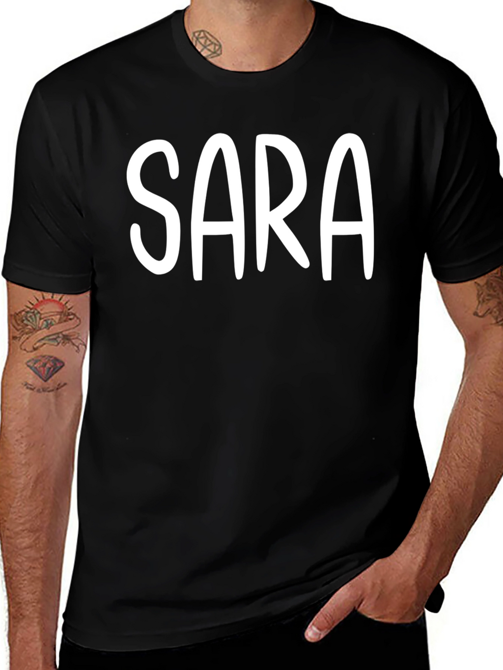 Personalized SARA Black T-Shirt