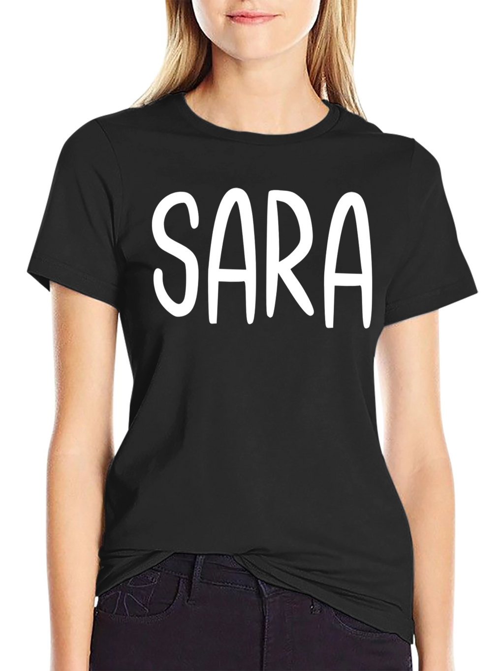 Personalized SARA Black T-Shirt