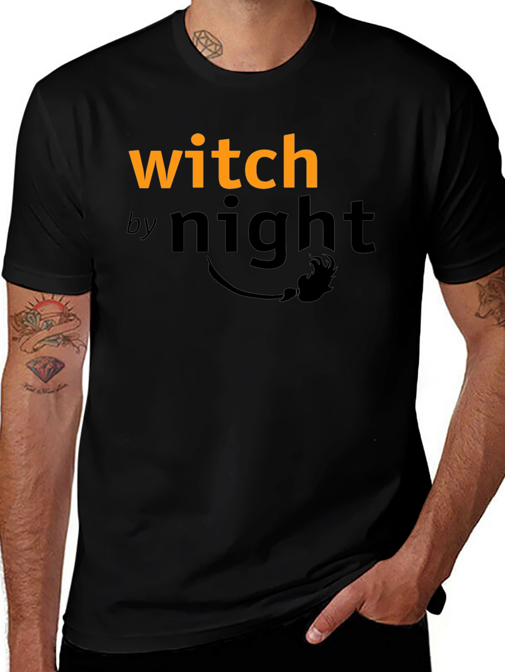 Witch by Night Graphic T-Shirt - Halloween Tee