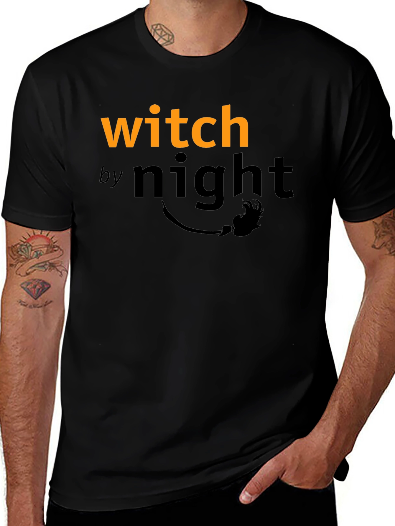 Witch by Night Graphic T-Shirt - Halloween Tee