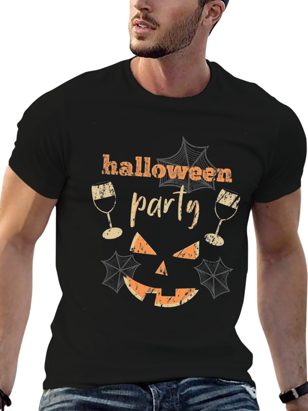 Halloween Party Graphic Tee - Spooky Season Shirt