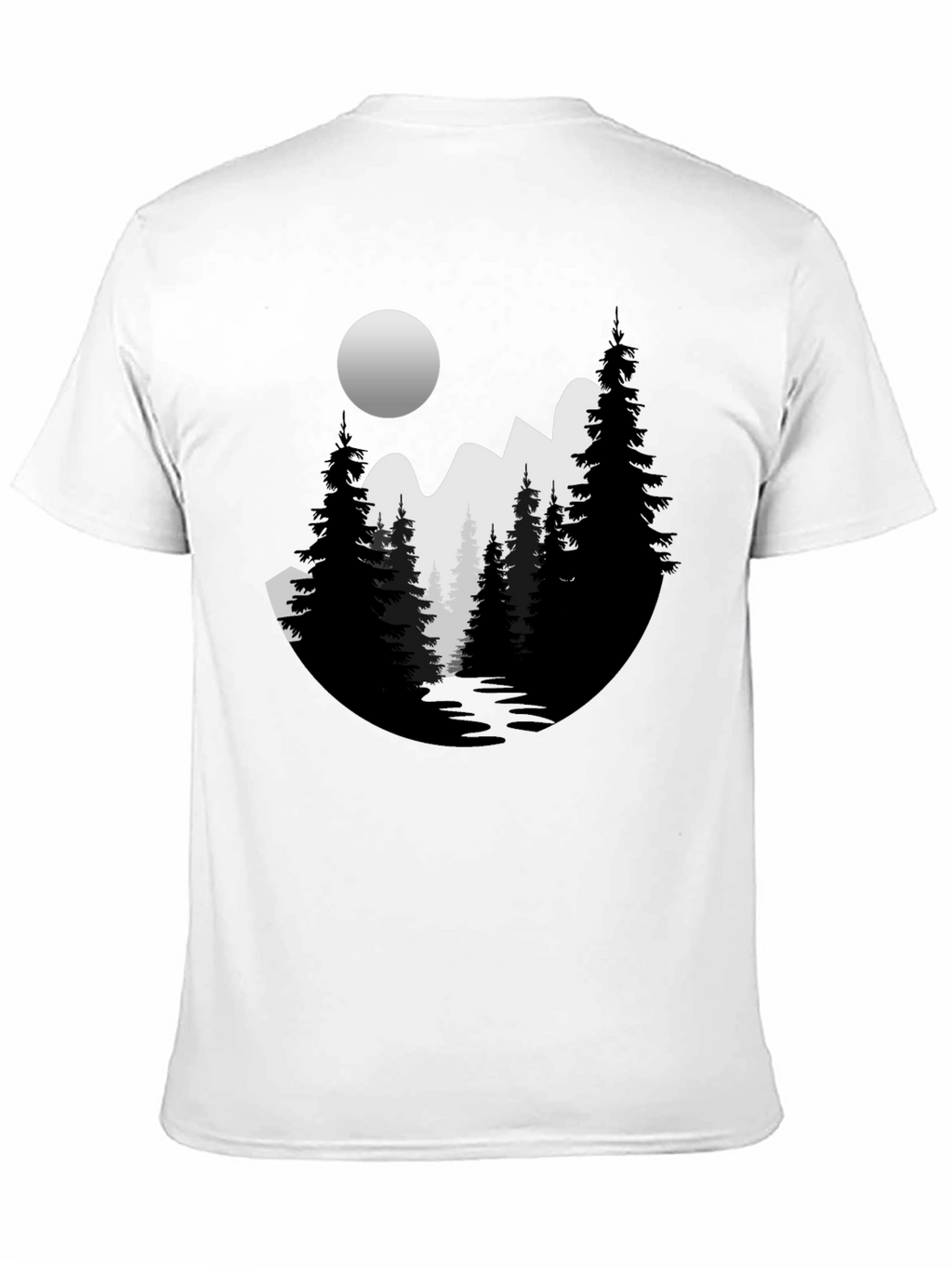 Mountain Moon Graphic Tee - Black