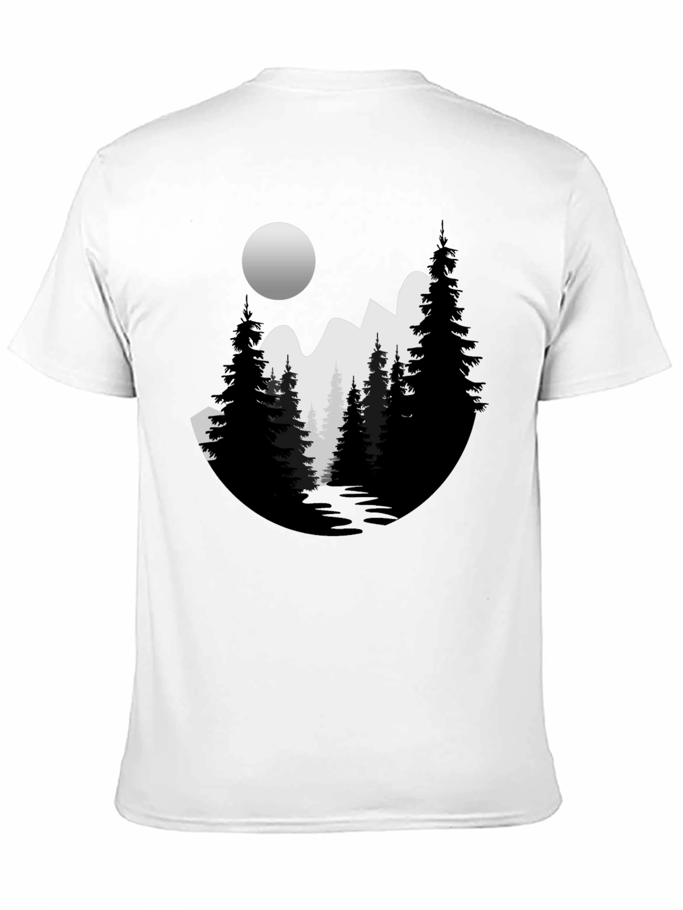Mountain Moon Graphic Tee - Black