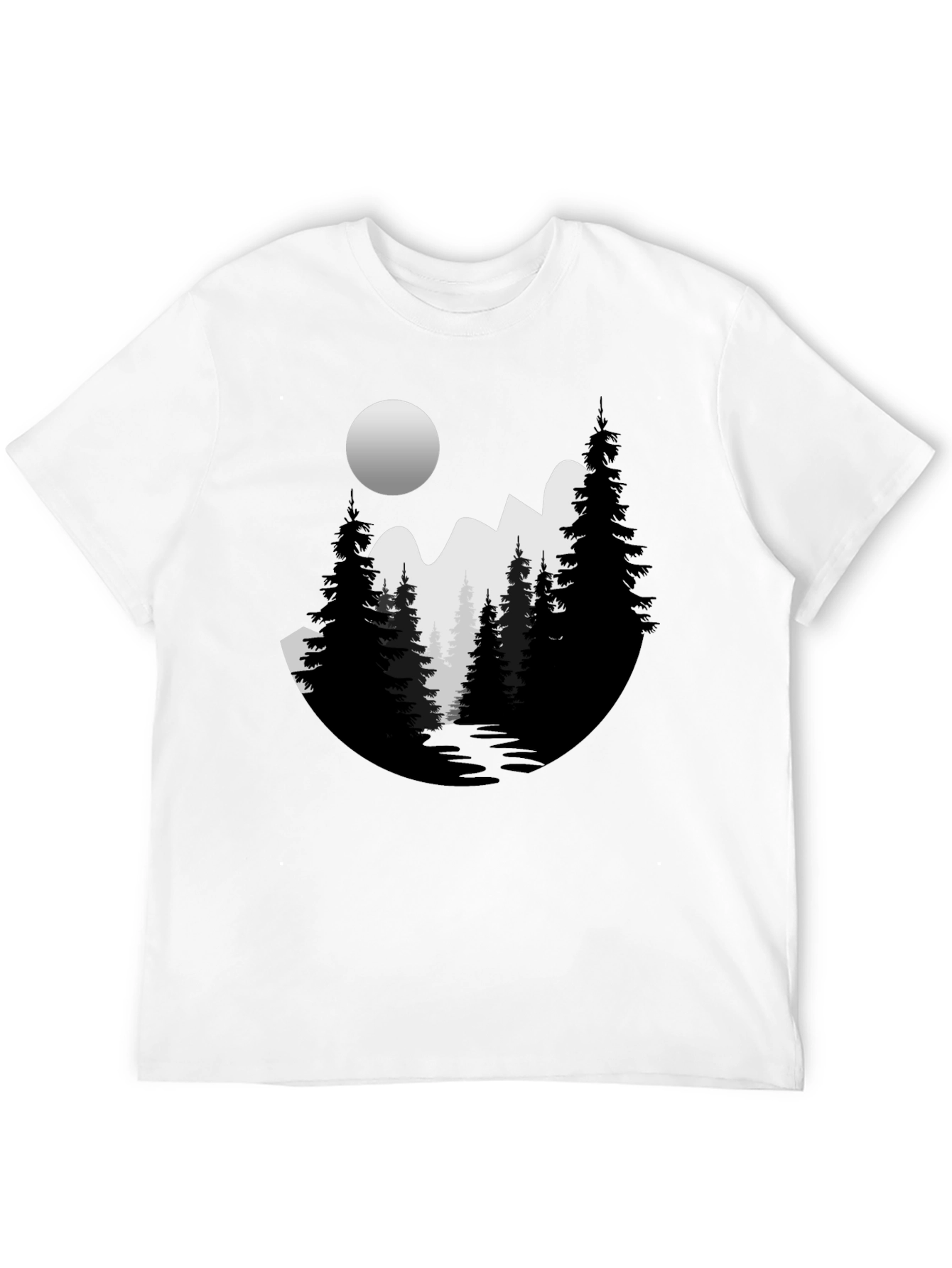 Mountain Moon Graphic Tee - Black