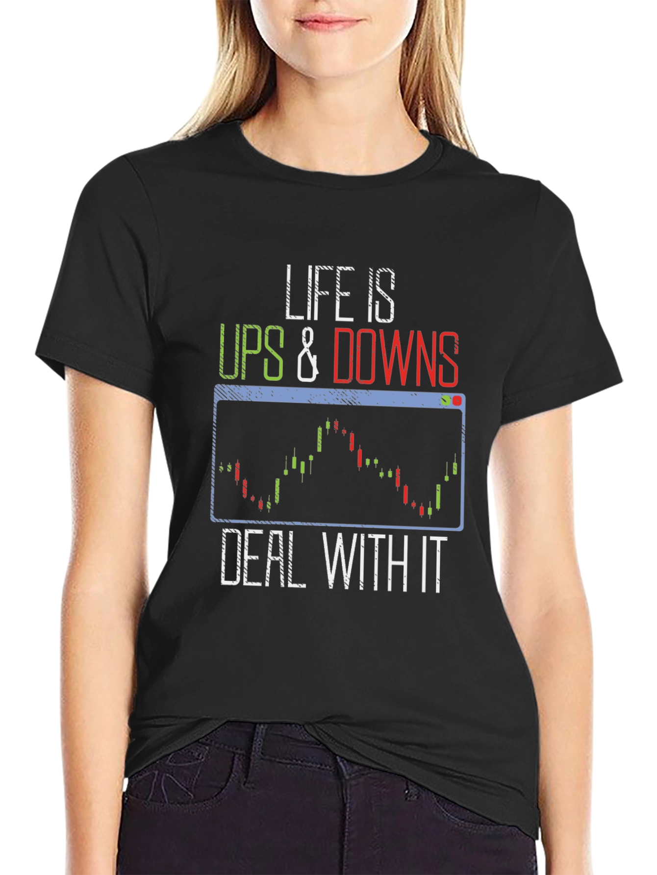 Life is Ups & Downs Stock Market Graphic Tee