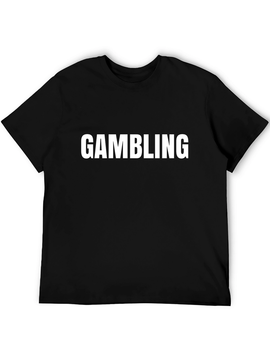 Gambling Graphic Tee - Black Crewneck T-Shirt