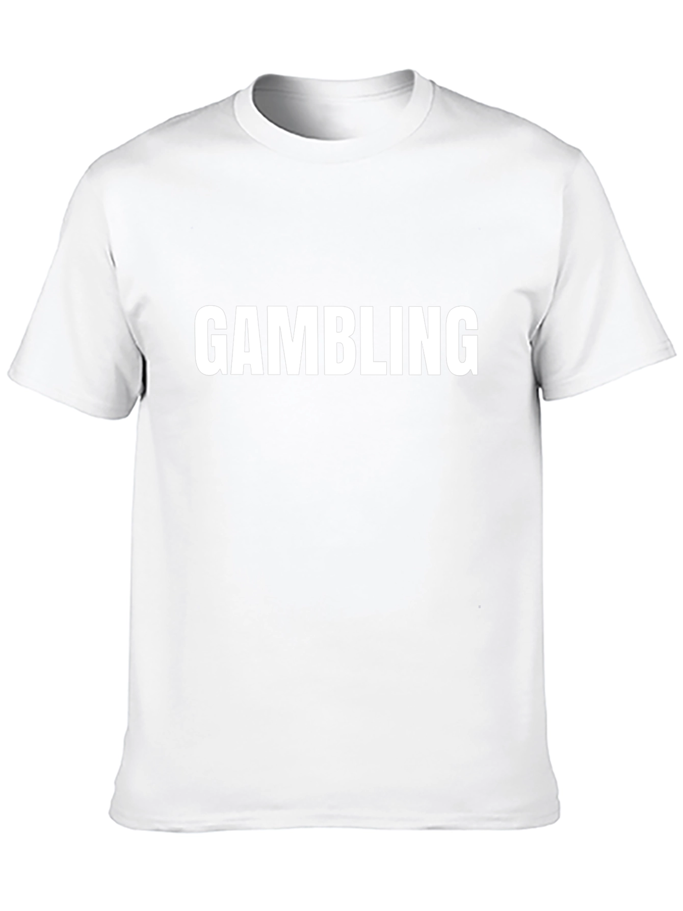 Gambling Graphic Tee - Black Crewneck T-Shirt