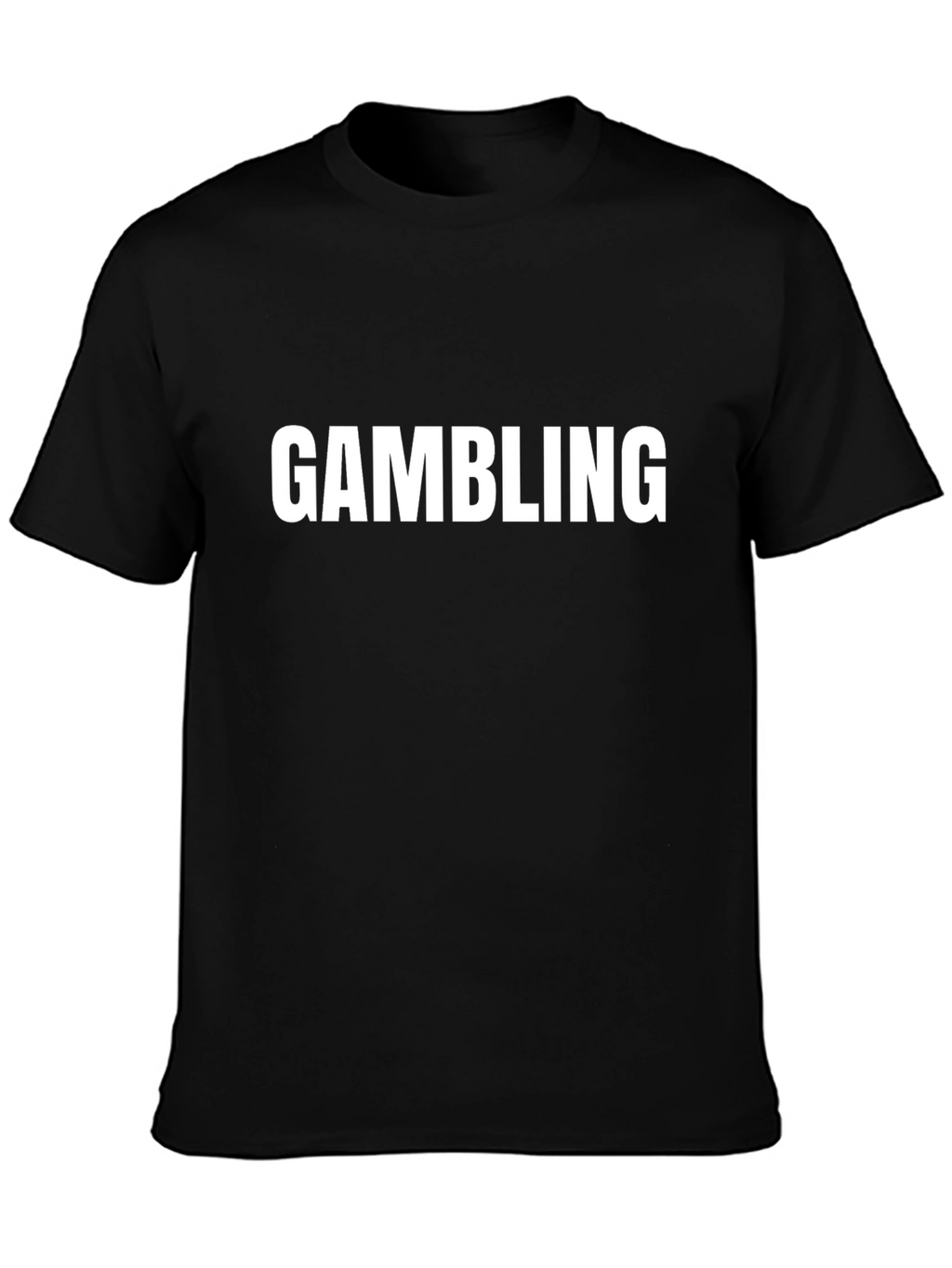 Gambling Graphic Tee - Black Crewneck T-Shirt