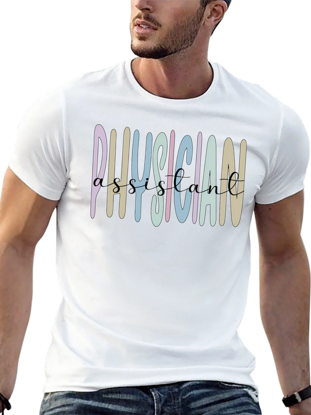 Physician Assistant Graphic Tee - Black Cotton Shirt