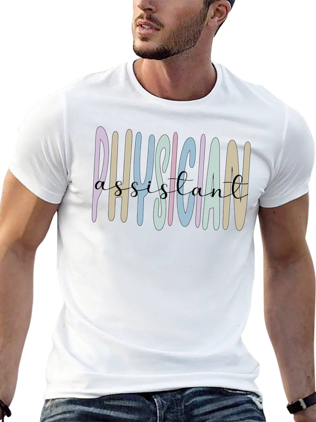 Physician Assistant Graphic Tee - Black Cotton Shirt