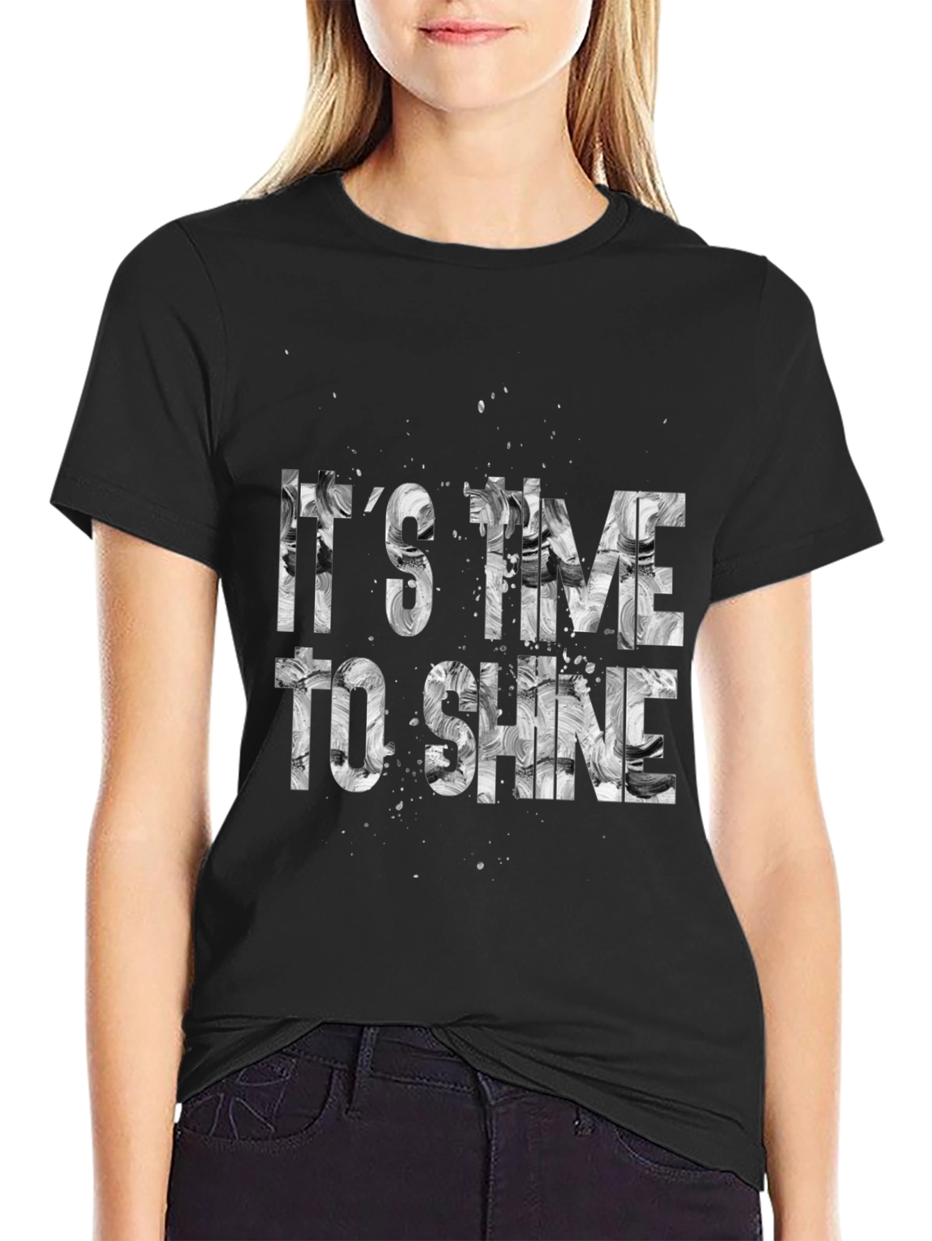 Its Time to Shine Black Graphic T-Shirt