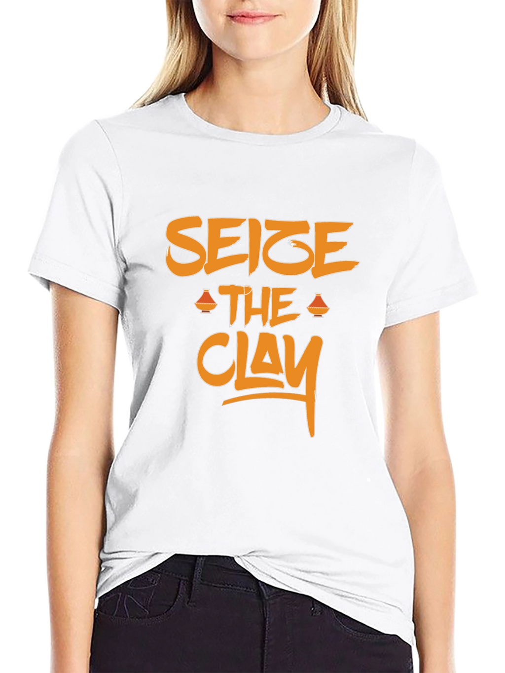Seize the Clay Graphic Tee - Black Cotton T-Shirt