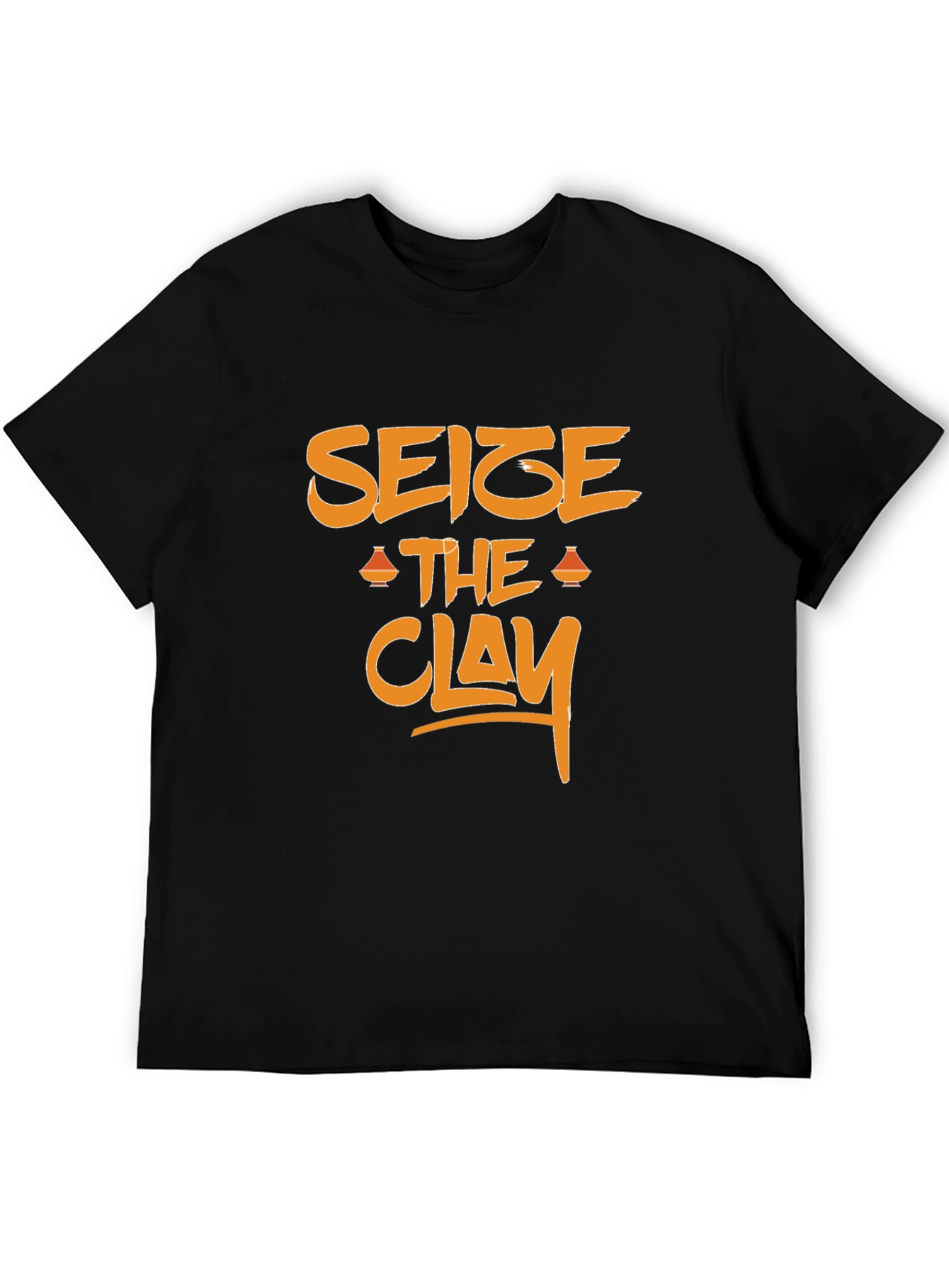 Seize the Clay Graphic Tee - Black Cotton T-Shirt