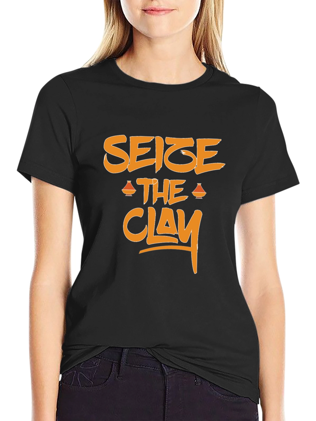 Seize the Clay Graphic Tee - Black Cotton T-Shirt
