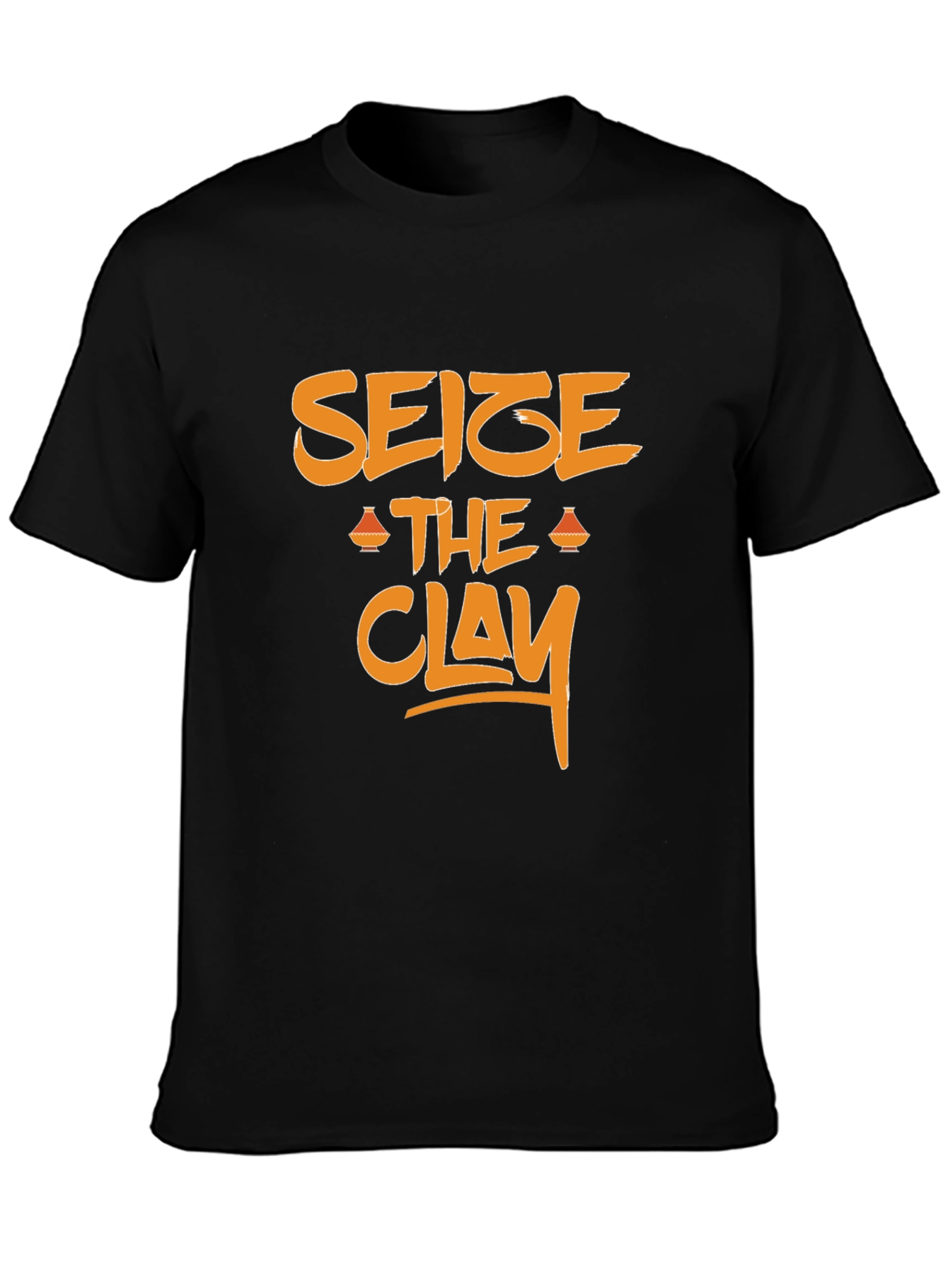 Seize the Clay Graphic Tee - Black Cotton T-Shirt