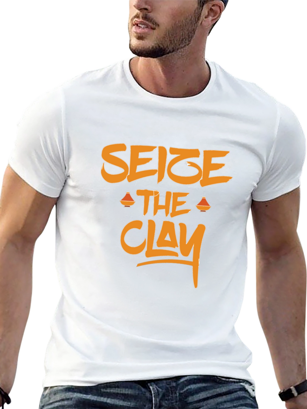 Seize the Clay Graphic Tee - Black Cotton T-Shirt