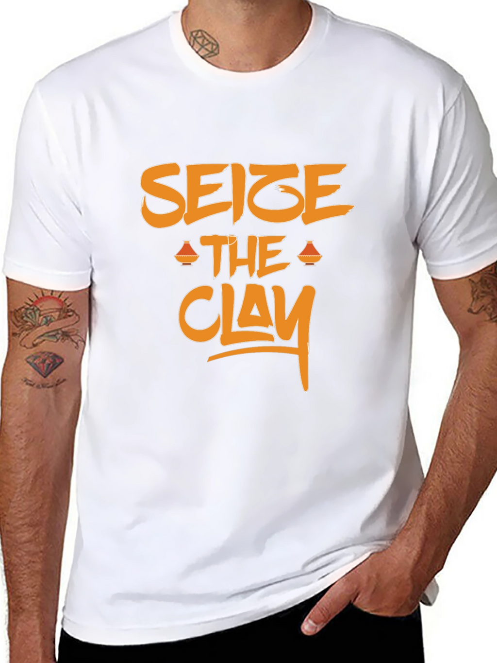 Seize the Clay Graphic Tee - Black Cotton T-Shirt