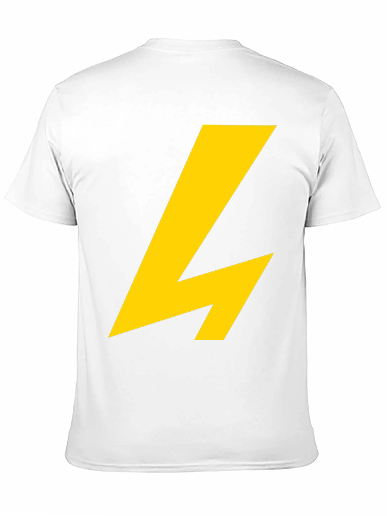Black T-Shirt with Yellow Lightning Bolt Graphic