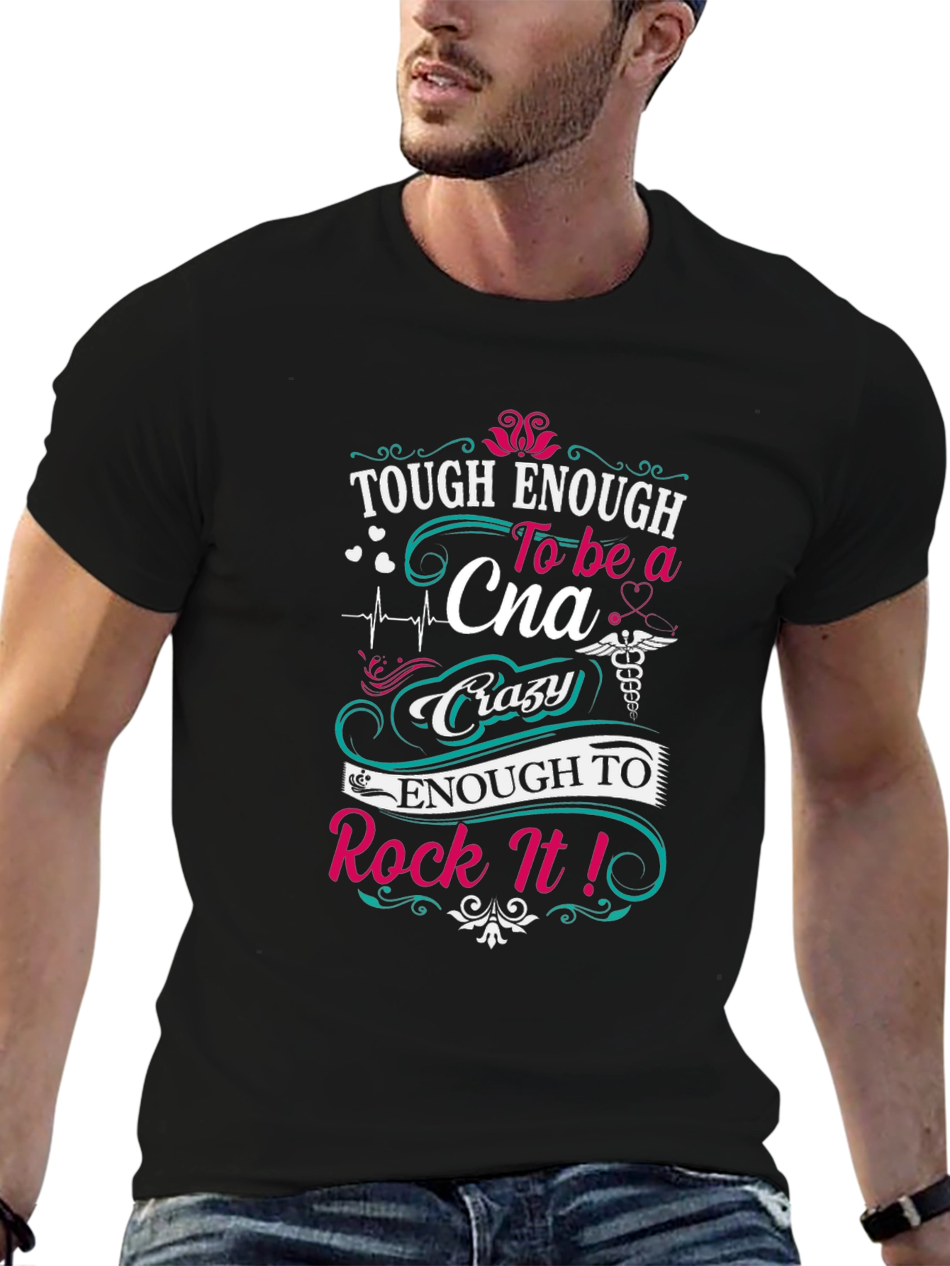 Tough Enough CNA T-Shirt - Certified Nursing Assistant Tee