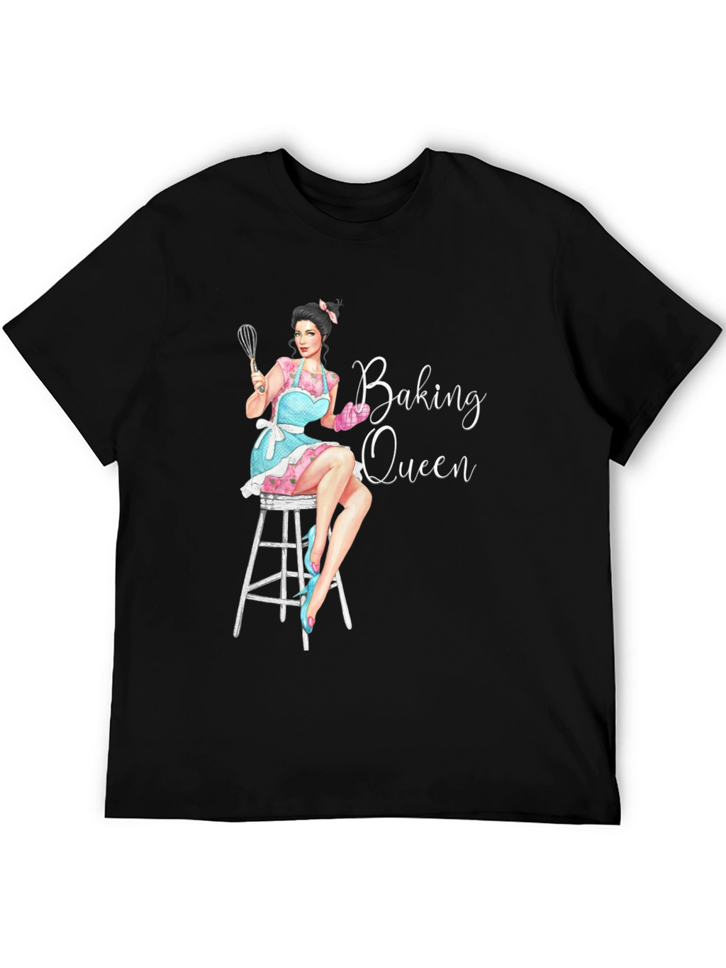 Baking Queen Graphic T-Shirt - Black