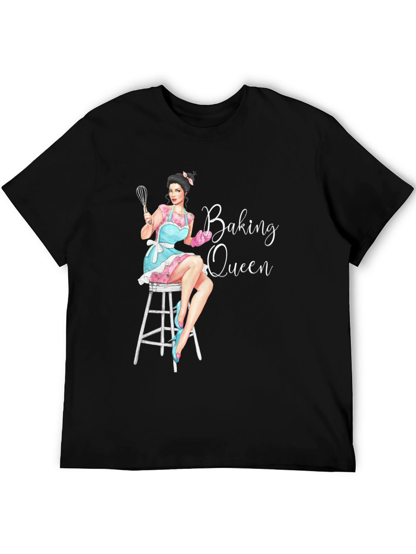Baking Queen Graphic T-Shirt - Black