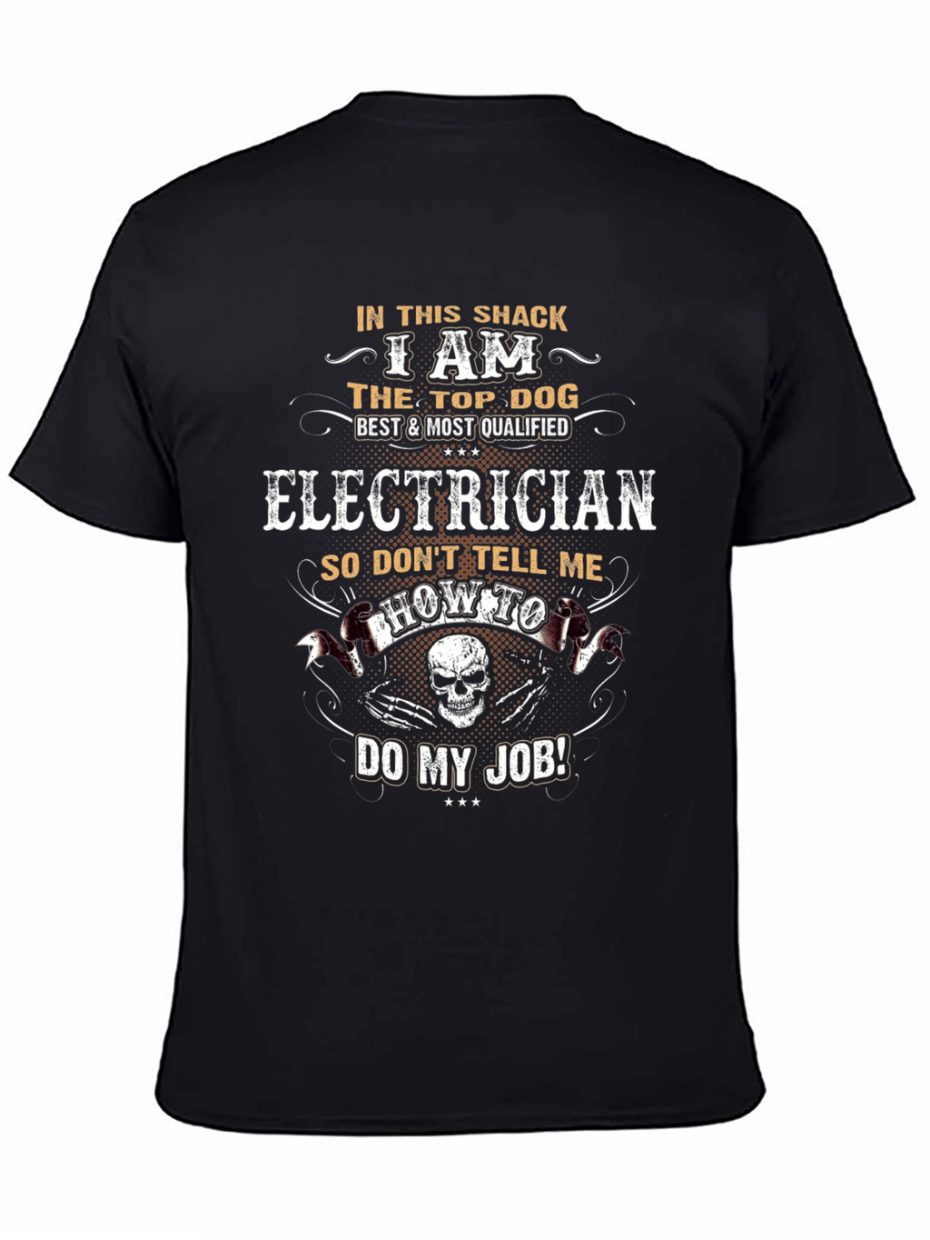 Electrician Top Dog Graphic T-Shirt